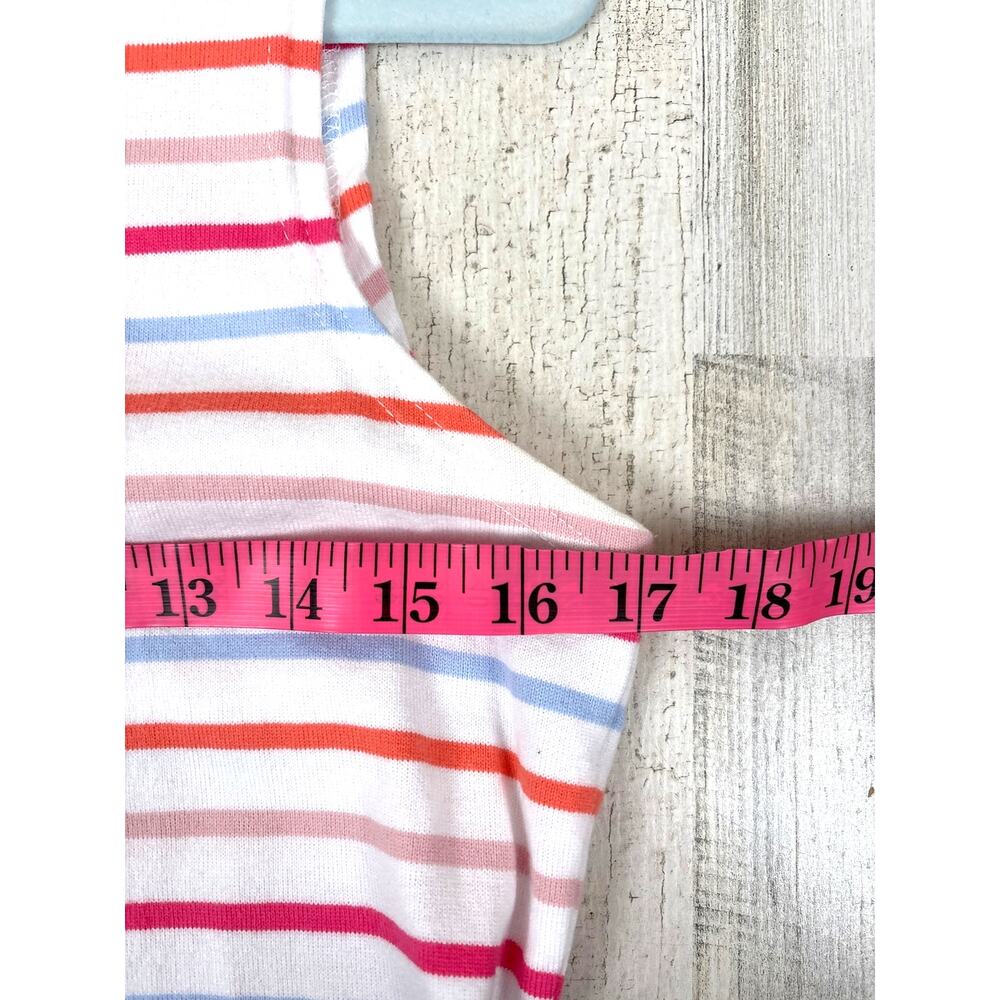 Joules Womens 8 White Multi Stripe Sleeveless Shirt Mini Dress Cotton - Picture 4 of 7